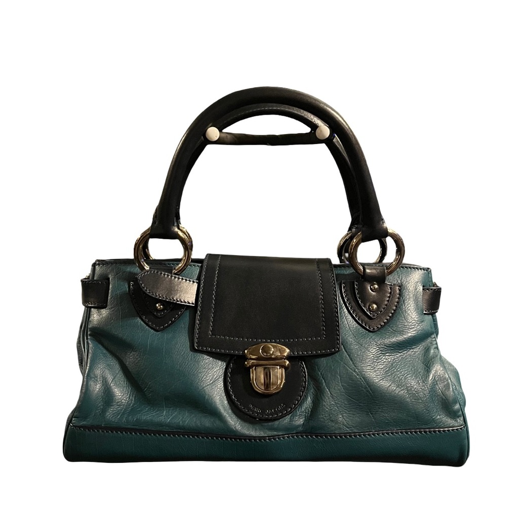 Marc Jacobs MD Guineviere Calf Leather Aquamarine Satchel